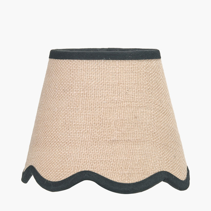 Isabella Black Scalloped Tapered Shade