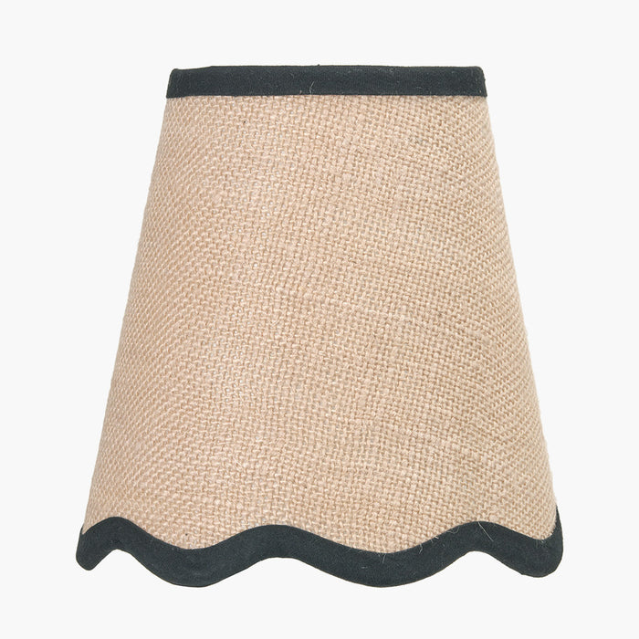 Isabella Black Scalloped Tapered Clip On Shade