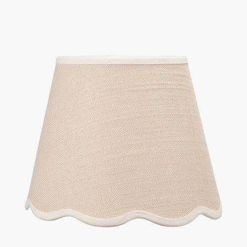 Isabella White Scalloped Tapered Shade