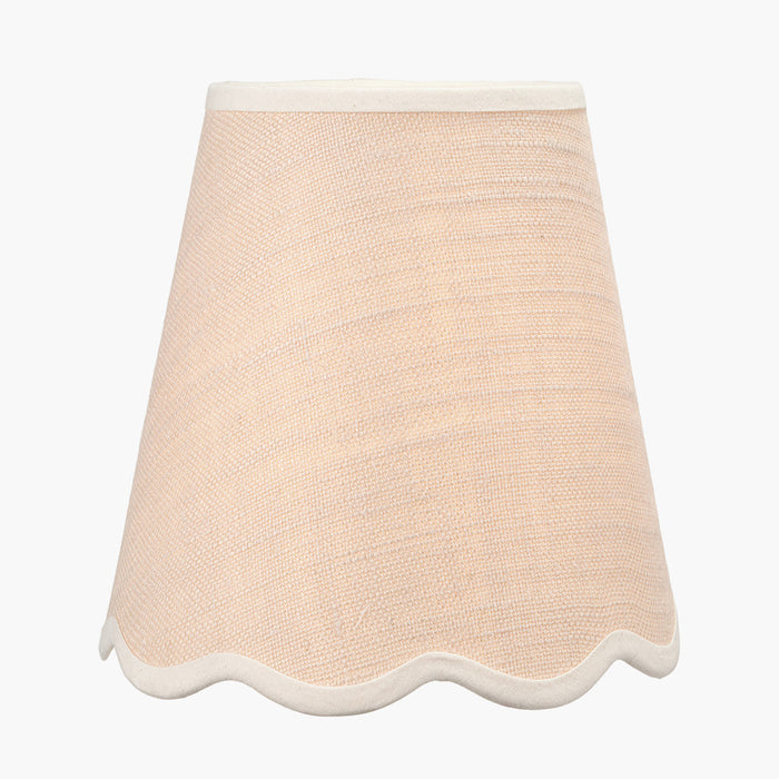 Isabella White Scalloped Tapered Clip On Shade