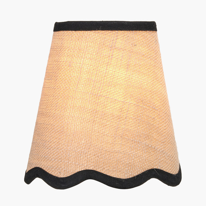 Isabella Black Scalloped Tapered Clip On Shade
