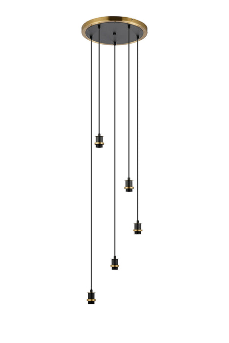Duncan 5 Light Cluster (Various Glass Options)
