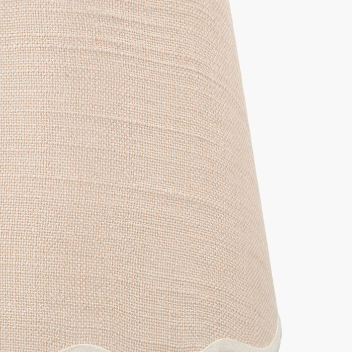 Isabella White Scalloped Tapered Clip On Shade