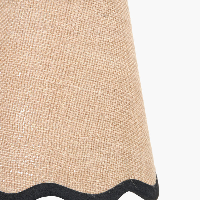 Isabella Black Scalloped Tapered Clip On Shade