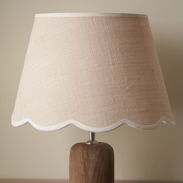 Isabella White Scalloped Tapered Shade
