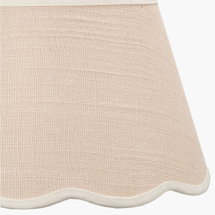 Isabella White Scalloped Tapered Shade