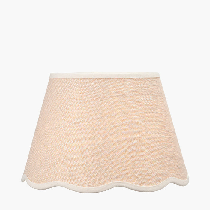 Isabella White Scalloped Tapered Shade