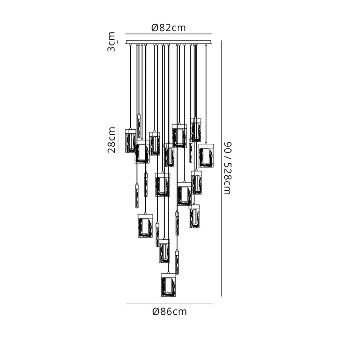 Harbin Multi Drop Pendant