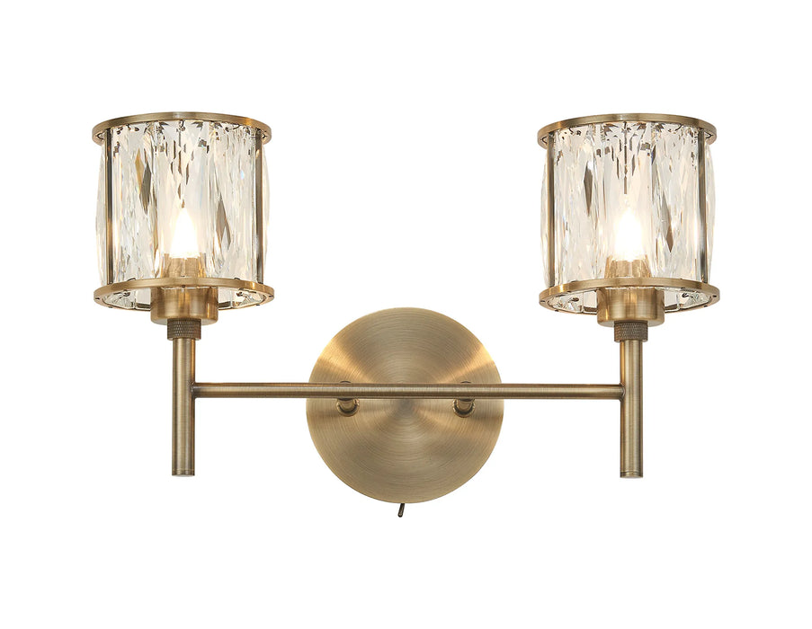 Azure Crystal Double Wall Light