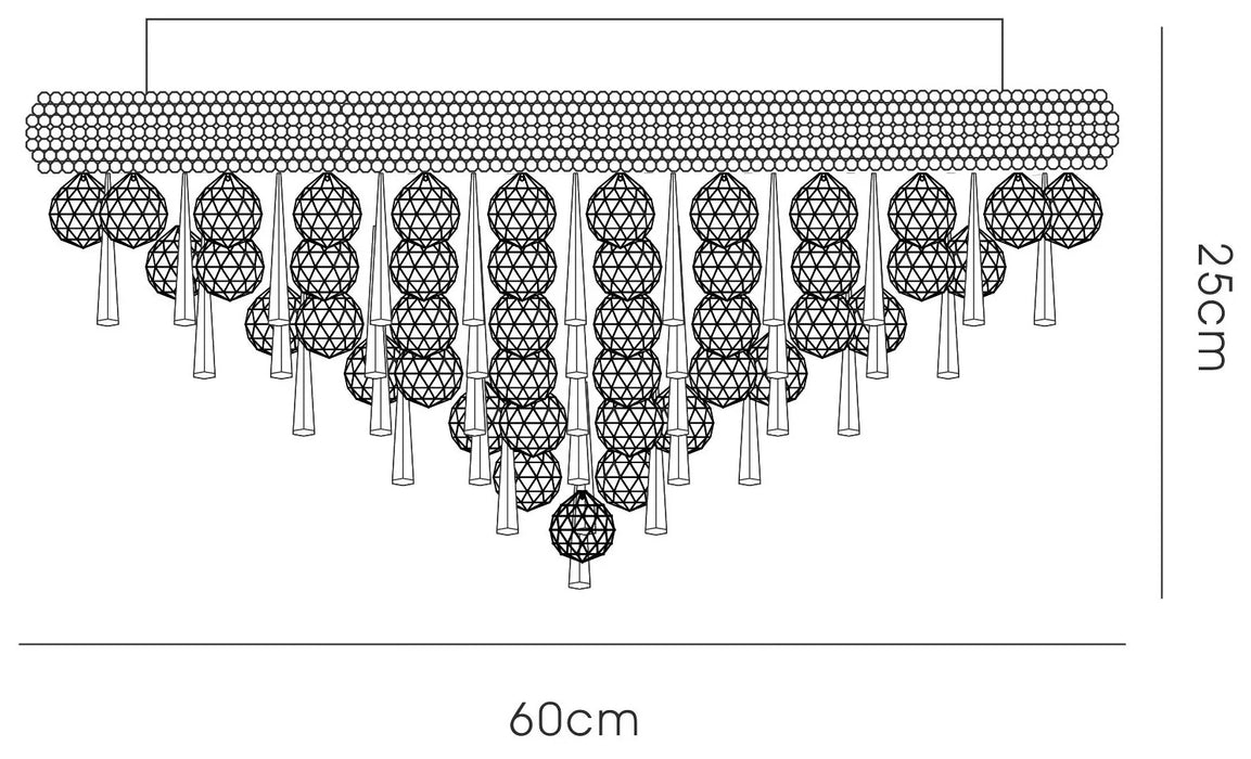Liberty Crystal Semi Flush