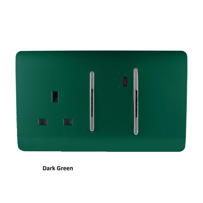 Cooker Control Panel: Double Pole Switch with Socket & Neon