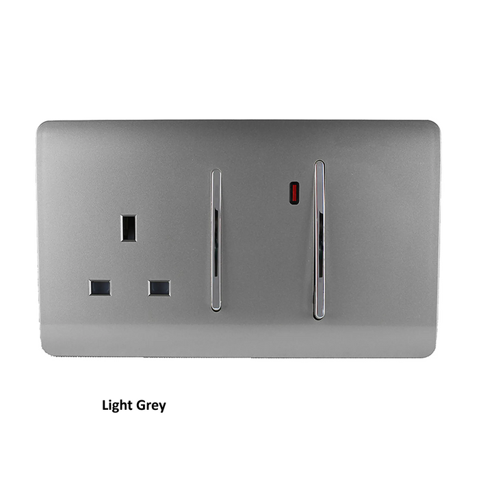 Cooker Control Panel: Double Pole Switch with Socket & Neon