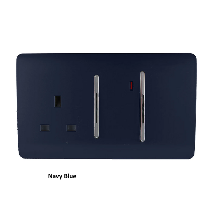 Cooker Control Panel: Double Pole Switch with Socket & Neon