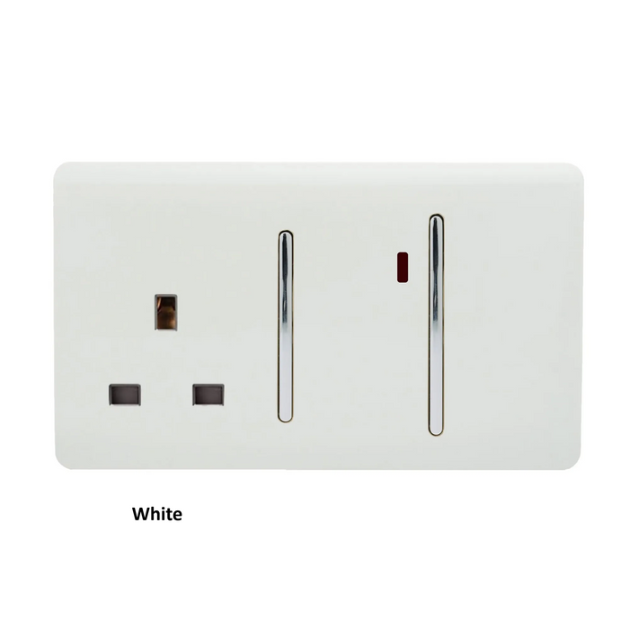 Cooker Control Panel: Double Pole Switch with Socket & Neon