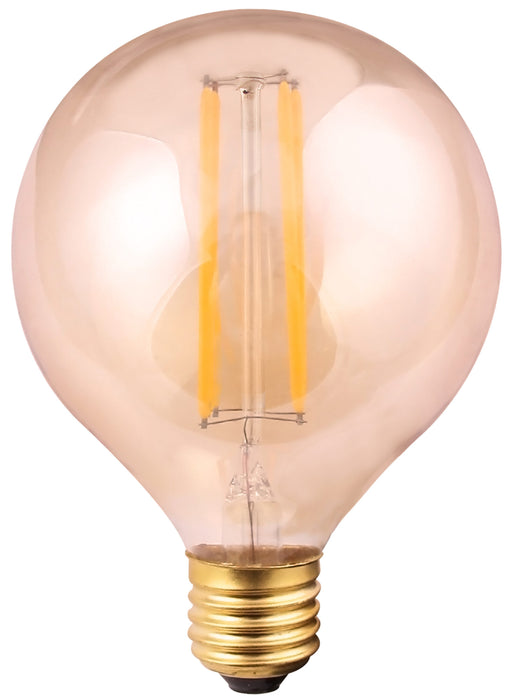 LED E27 8w (125mm) Globe Amber Warm White
