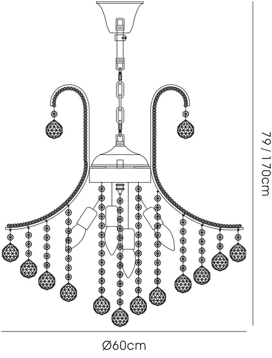 Libretto Crystal Chandelier