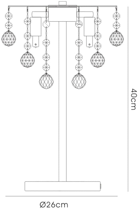 Evelyn Crystal Table Lamp