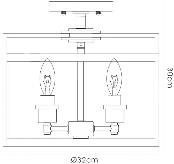 Eton Semi Flush Lantern
