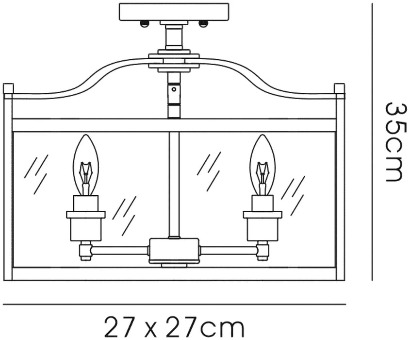 Chatsworth Semi Flush Lantern