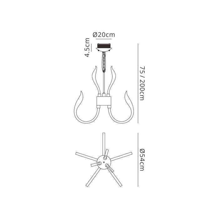 Flame LED Feature Pendant