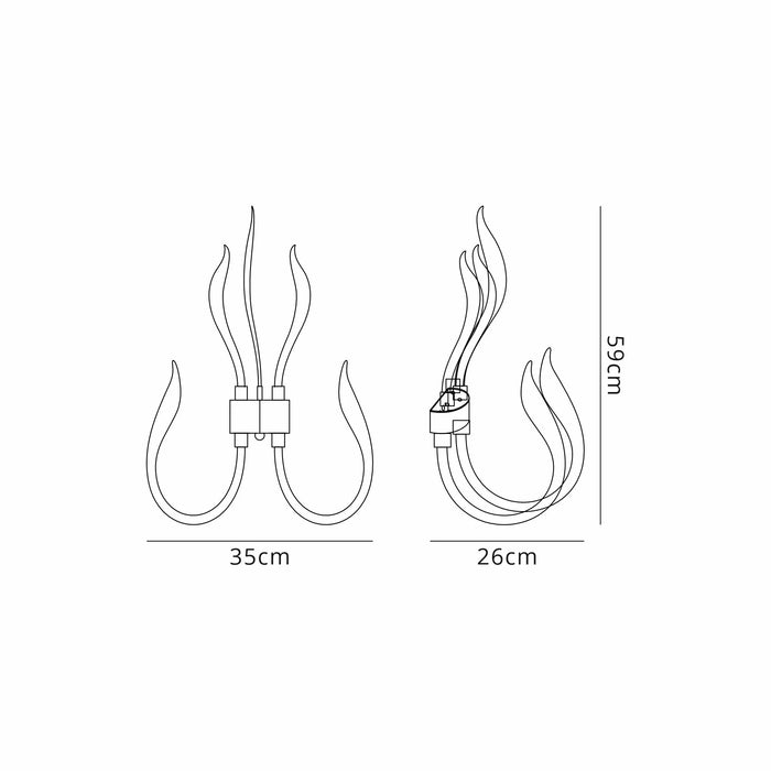 Flame LED Wall Light