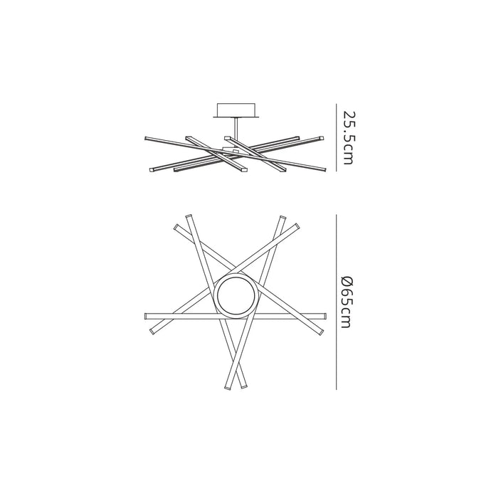 Celeste LED Semi Flush