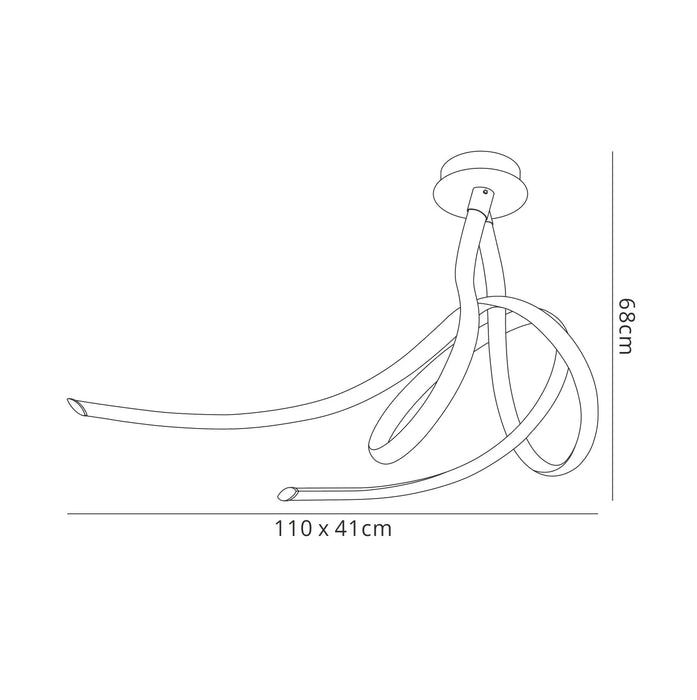 Taurus Ribbon Semi Flush