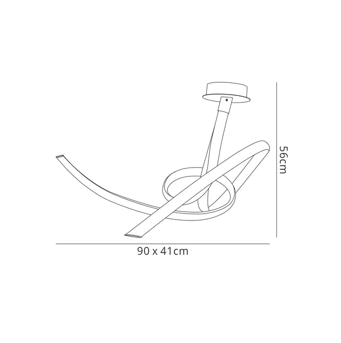Taurus Ribbon Semi Flush