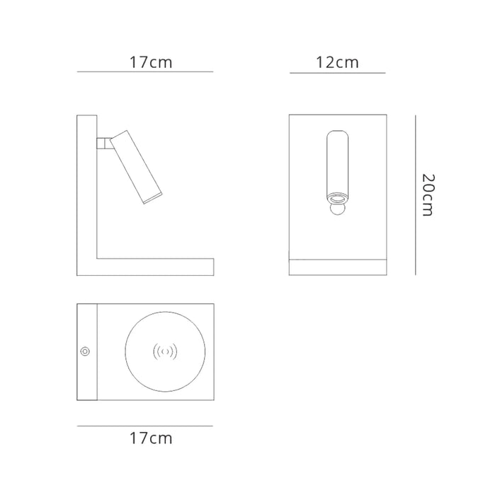 Zola Wall Light - Wireless Charging