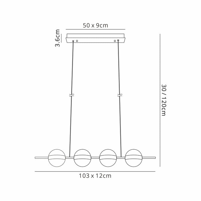 Giro LED Bar Pendant