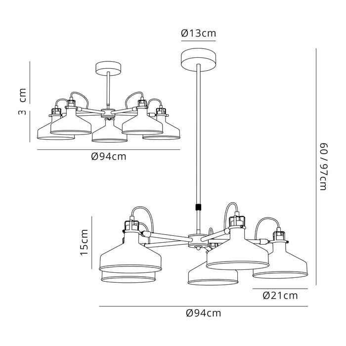 Cabus Telescopic 5 Light