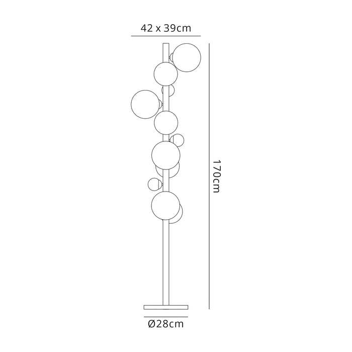 Venus Chrome Floor Lamp