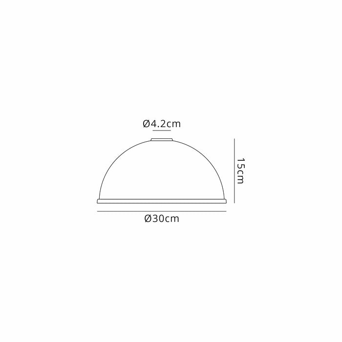 Jayme Ribbed Dome Glass Shade