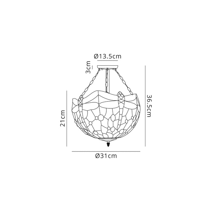 Dragonfly Semi Flush