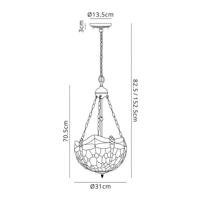 Dragonfly Uplight Pendant