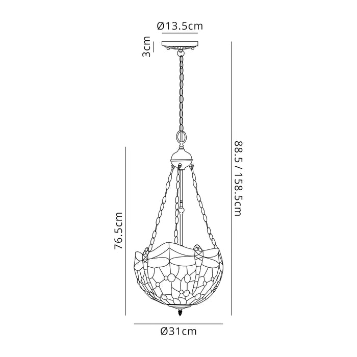 Dragonfly Uplight Pendant