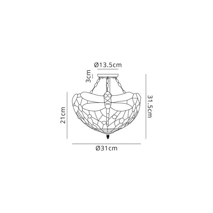 Dragonfly Semi Flush