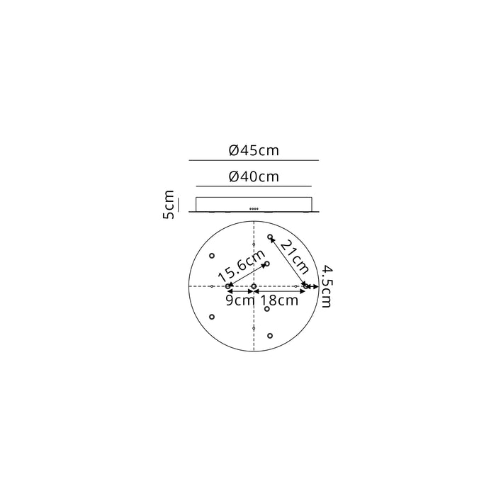 Lucas Round 9 DC Plug Canopy/Ceiling Rose Kit (FRAME ONLY - Driver Excluded)