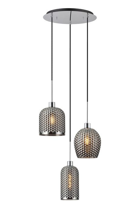 Krystos Smoked Plated Glass Shade