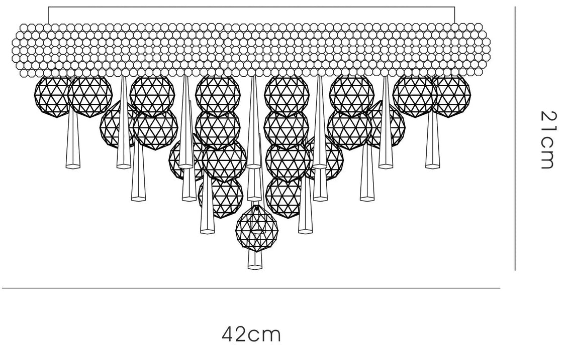 Liberty Crystal Semi Flush