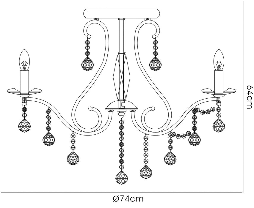 Gemini Crystal Chandelier