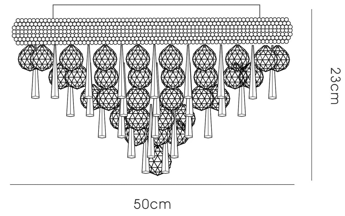 Liberty Crystal Semi Flush