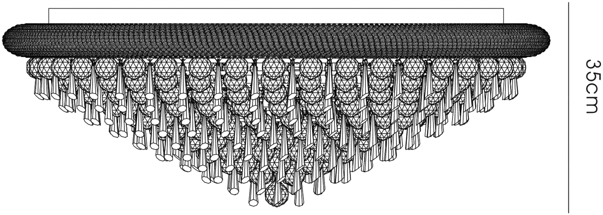 Liberty Crystal Semi Flush