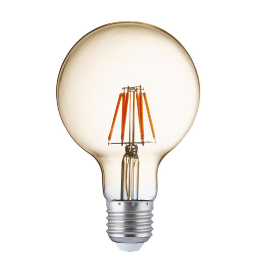 LED E27 6w (95mm) Globe Amber Warm White - Exclusive Lighting Ltd