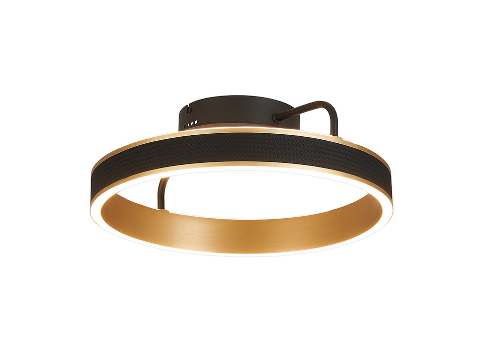 Aragorn Black & Gold LED Semi-Flush: 40cm / 60cm / 80cm