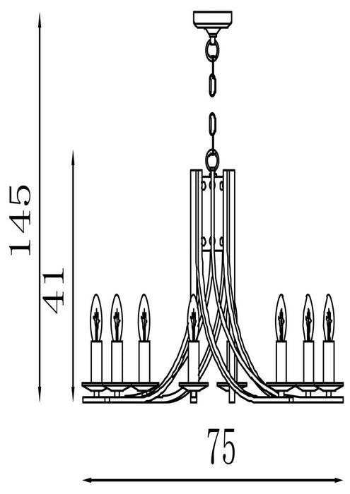 Lucca Gold 5 / 8 / 12 Arm Light Fitting