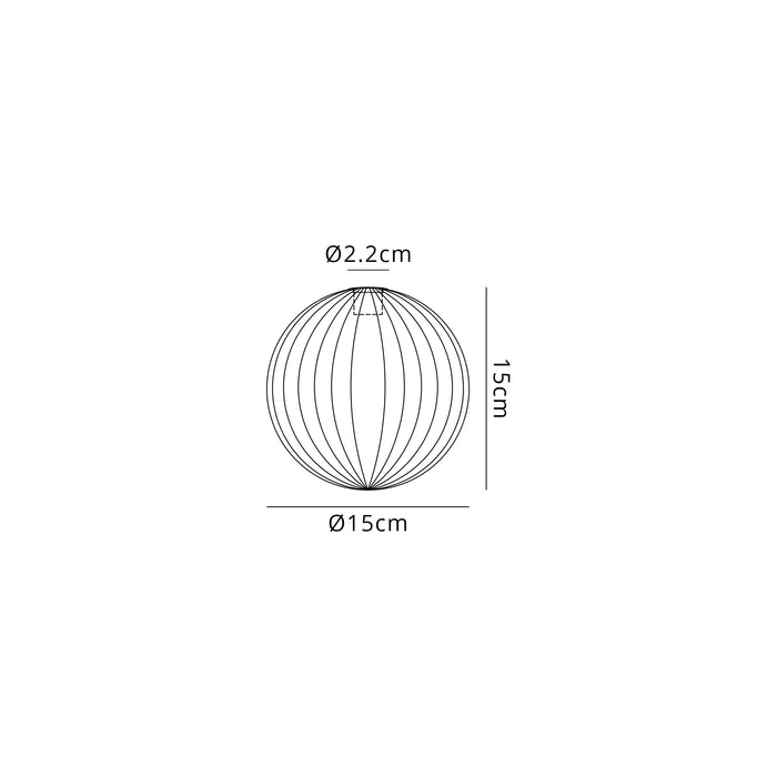 Azure Ribbed Globe Glass Shade