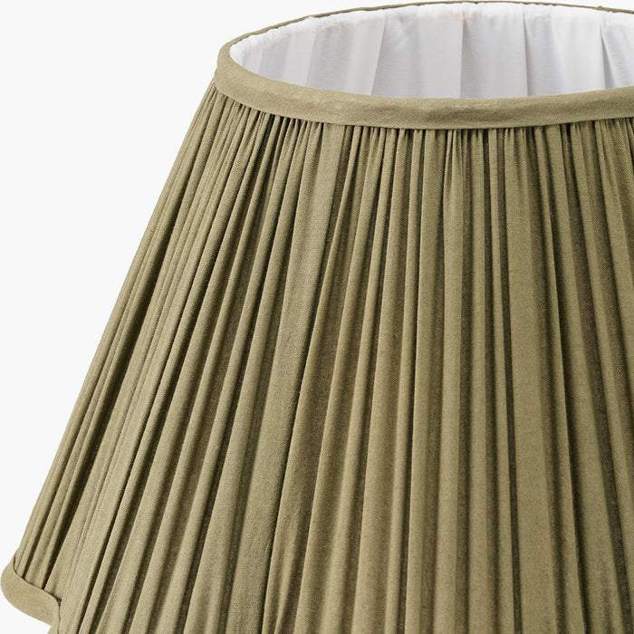 Abigail Green Scalloped Tapered Shade