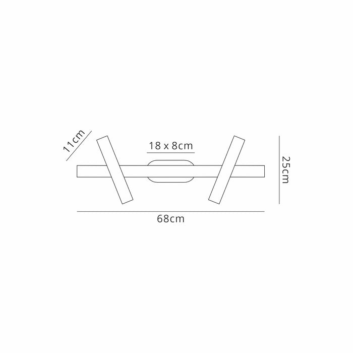 Cavalla 6 Light Flush