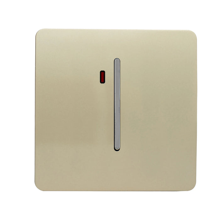 45A Double Pole Switch With Neon : 1 Gang